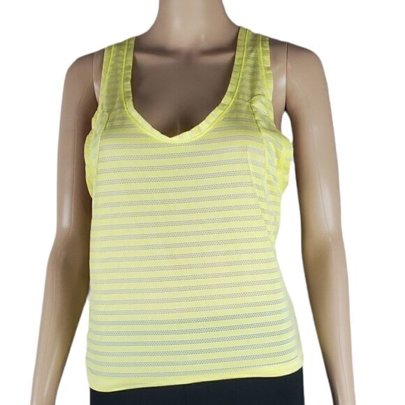 Zyia Nimbus Lemon Yellow Split Back Tank Top - Picture 3 of 5